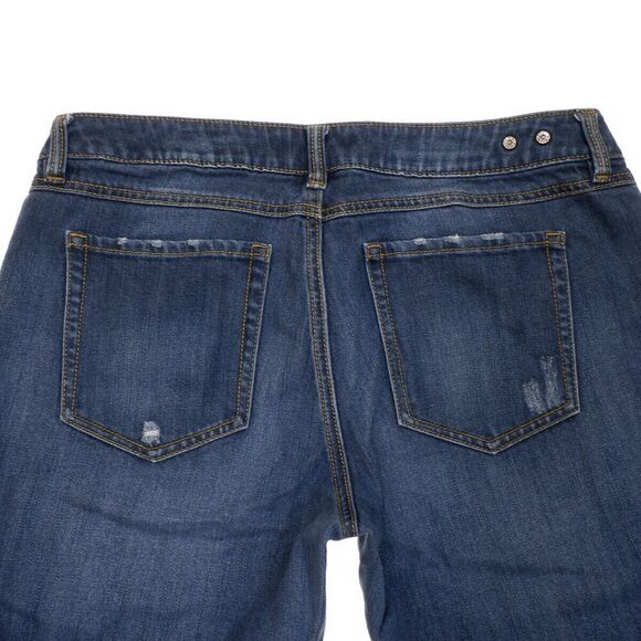 Cabi Jeans Womens 8 Slim Boyfriend Distressed Blue Low Mid Measures 33 x 29.5 - Picture 7 of 11